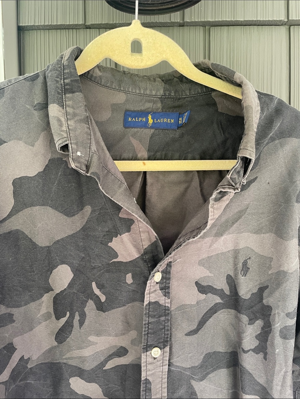 Ralph Lauren Men’s Camo Button-Down Shirt - Gray & Black
